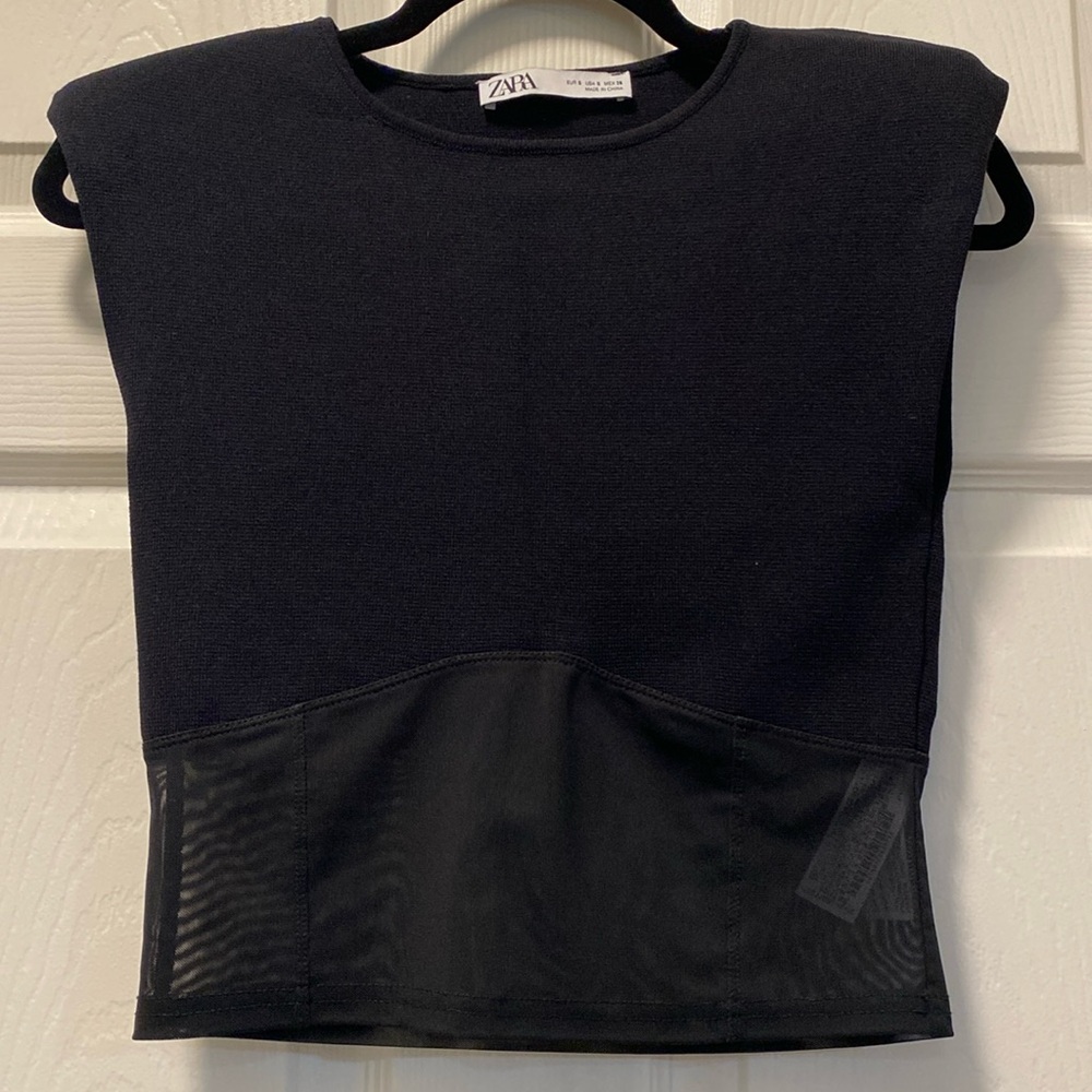Zara Black Sleeveless Top - Picture 4 of 11